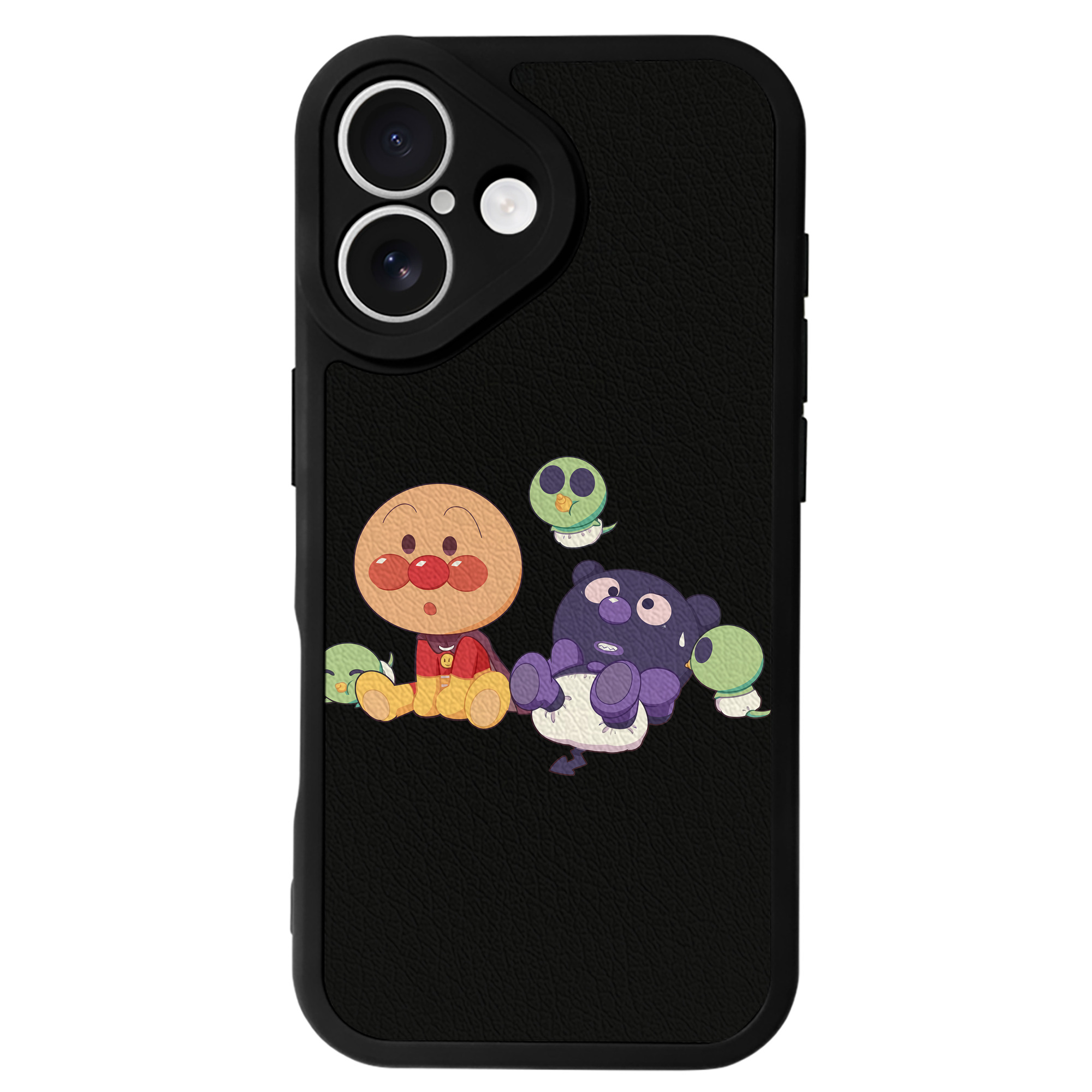（画像用） アンパンマン Anpanman 【iPhone 16シリーズ対応】シリコンスマホケース（レザー調） 材質：シリコン